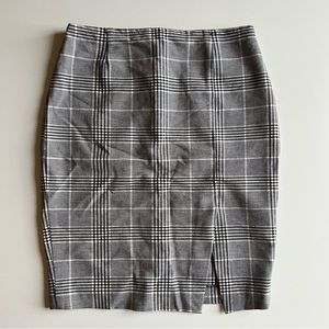 Gingham pencil skirt